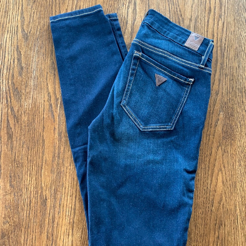 Guess Women's Straight Leg Jeans in Dark Blue